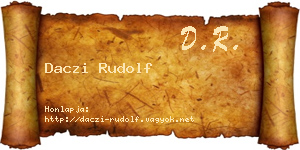 Daczi Rudolf névjegykártya